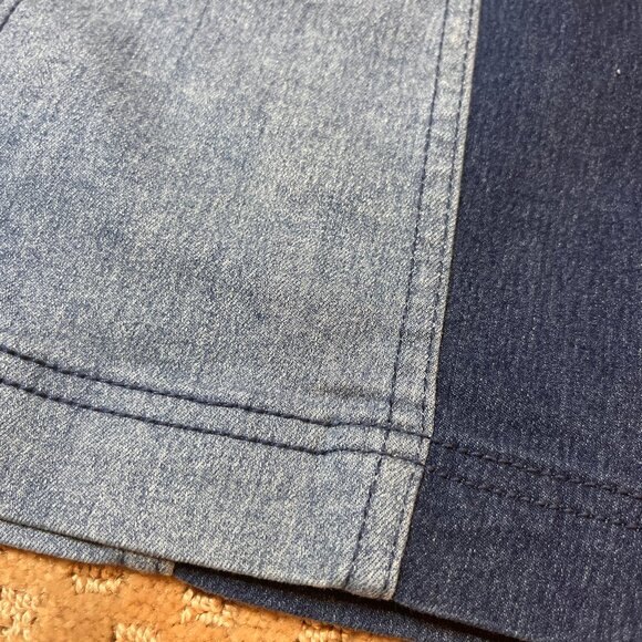 Free People Patchwork Denim SZ 4 Mini Skirt Stretchy y2k Hannah Montana 90s - Picture 5 of 10
